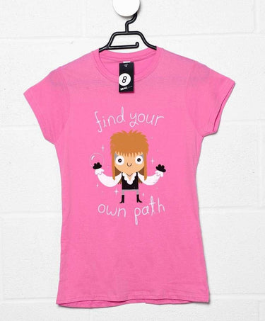 Find Your Own Path DinoMike Womens Fitted T-Shirt 8Ball